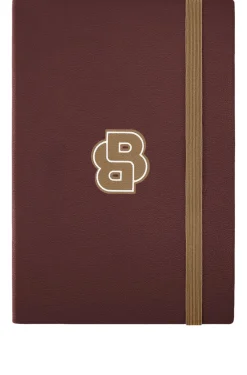 Burgundy A5 notebook with Double B monogram