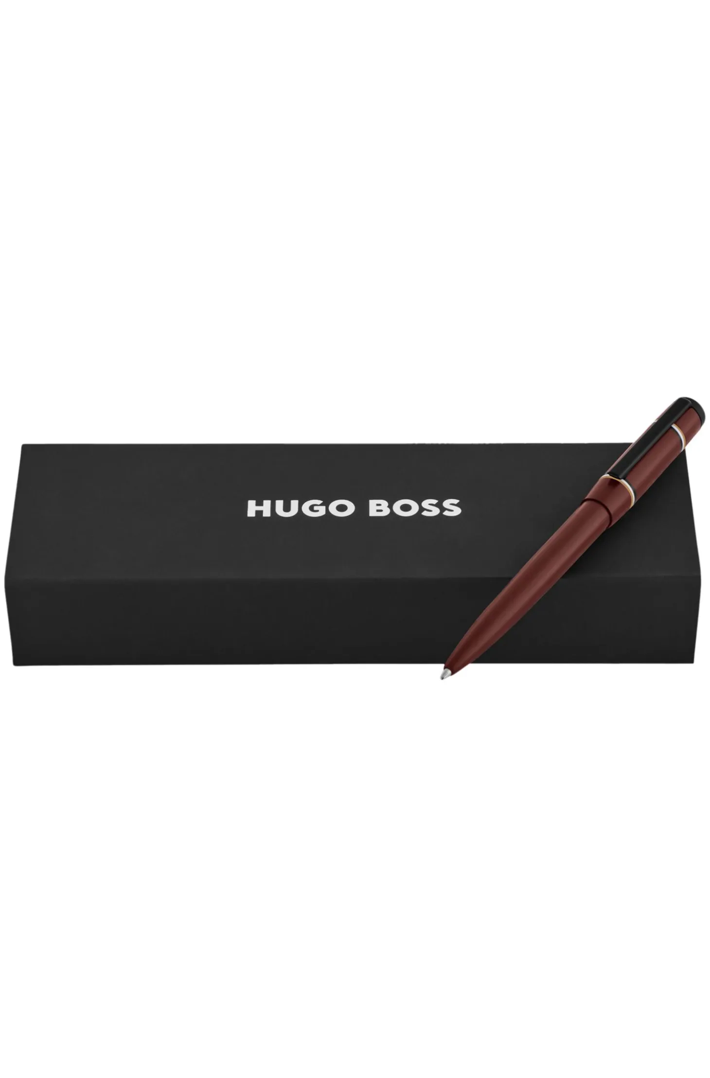 Burgundy ballpoint pen with Double B monogram