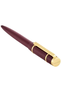 Burgundy ballpoint pen with Double B monogram