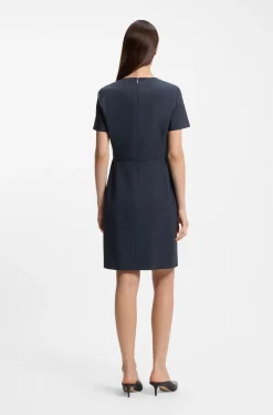 Business dress in melange virgin wool
