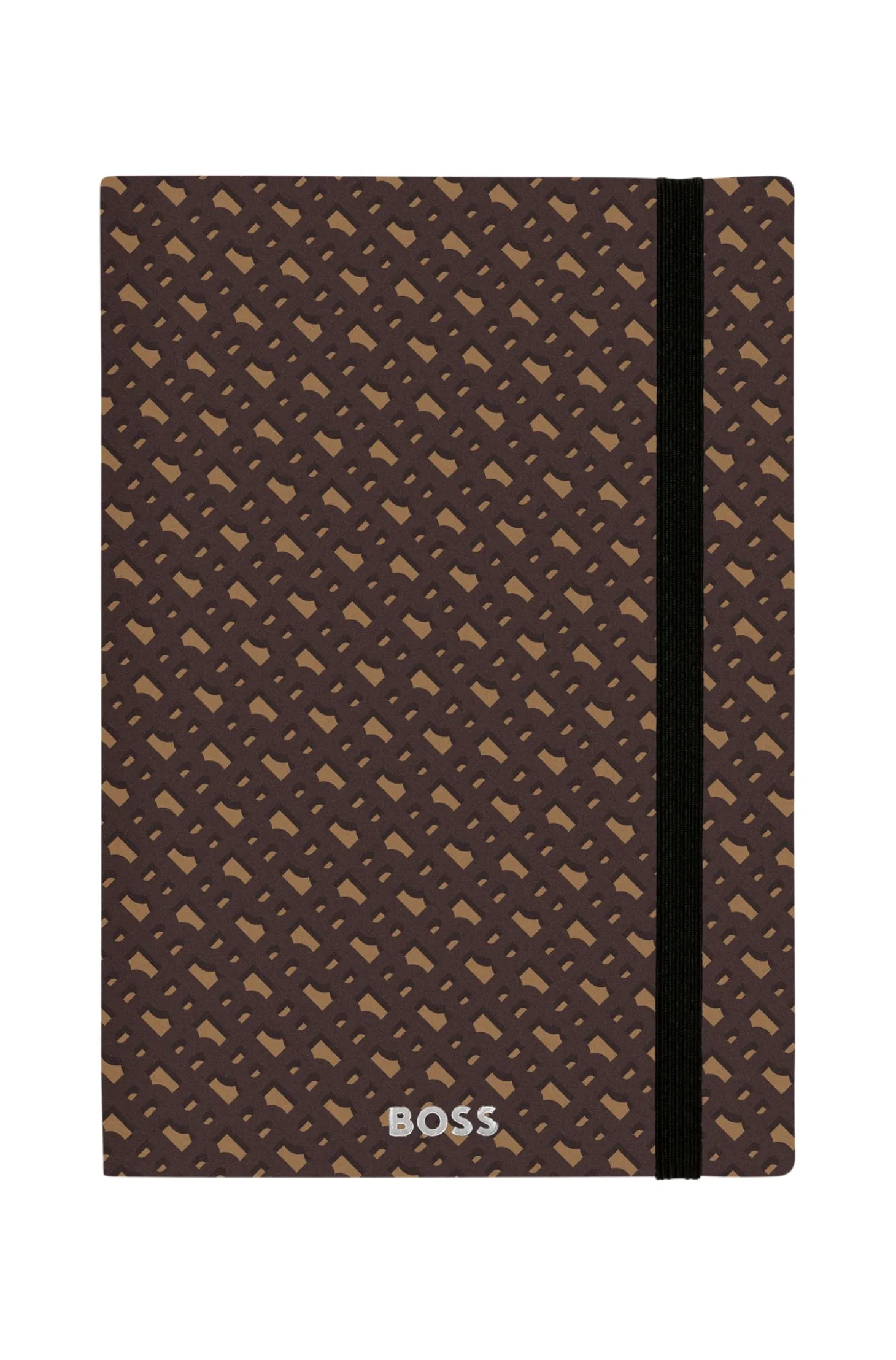 Camel A5 notebook with monogram pattern