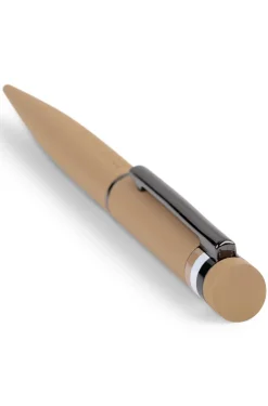 Camel ballpoint pen with signature-stripe detail