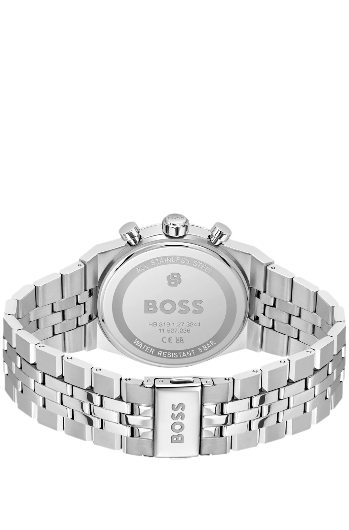 Candor black-dial chronograph watch with fluted bezel