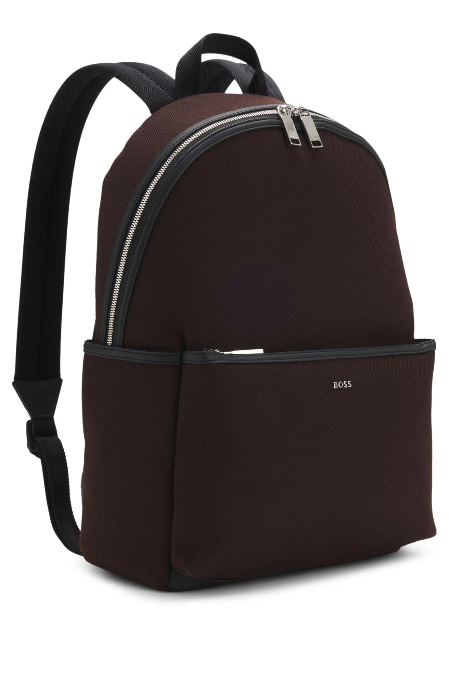 Canvas backpack with logo lettering