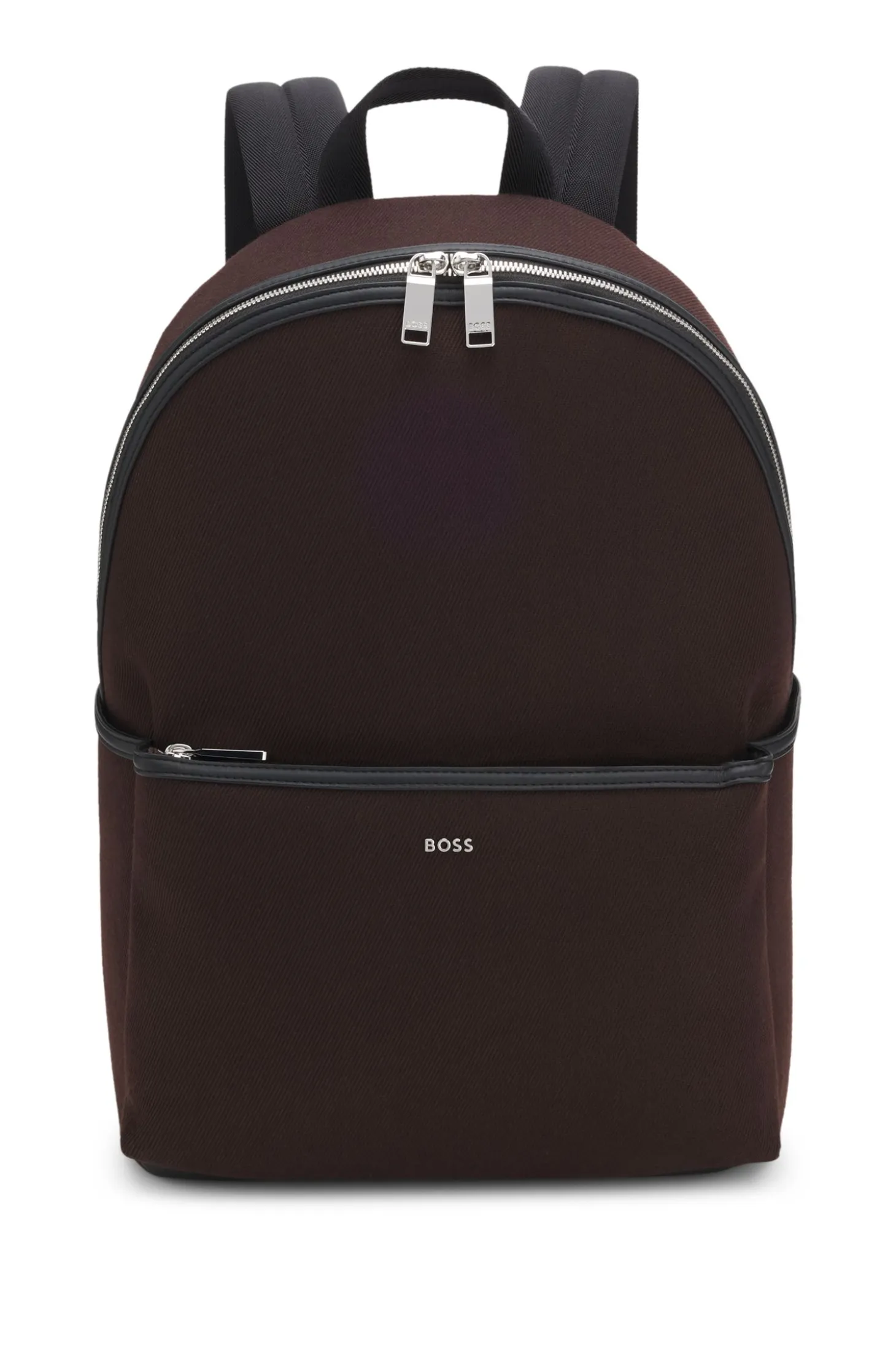 Canvas backpack with logo lettering