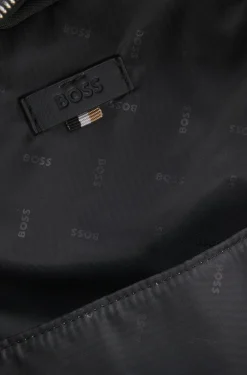 Canvas backpack with logo lettering