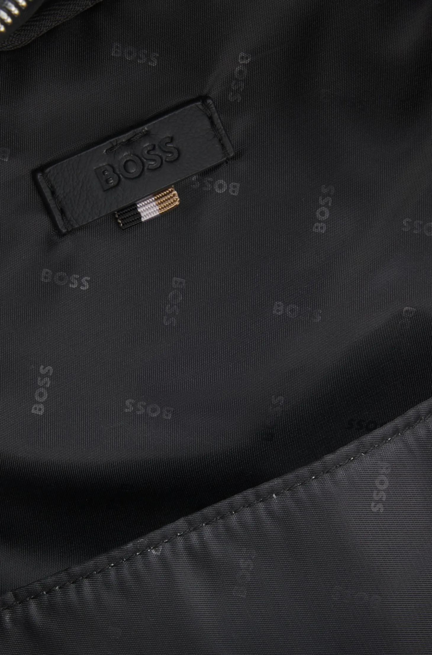 Canvas backpack with logo lettering