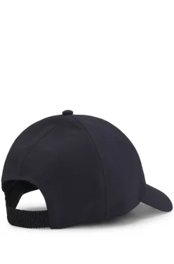 Cap in virgin wool with logo trim