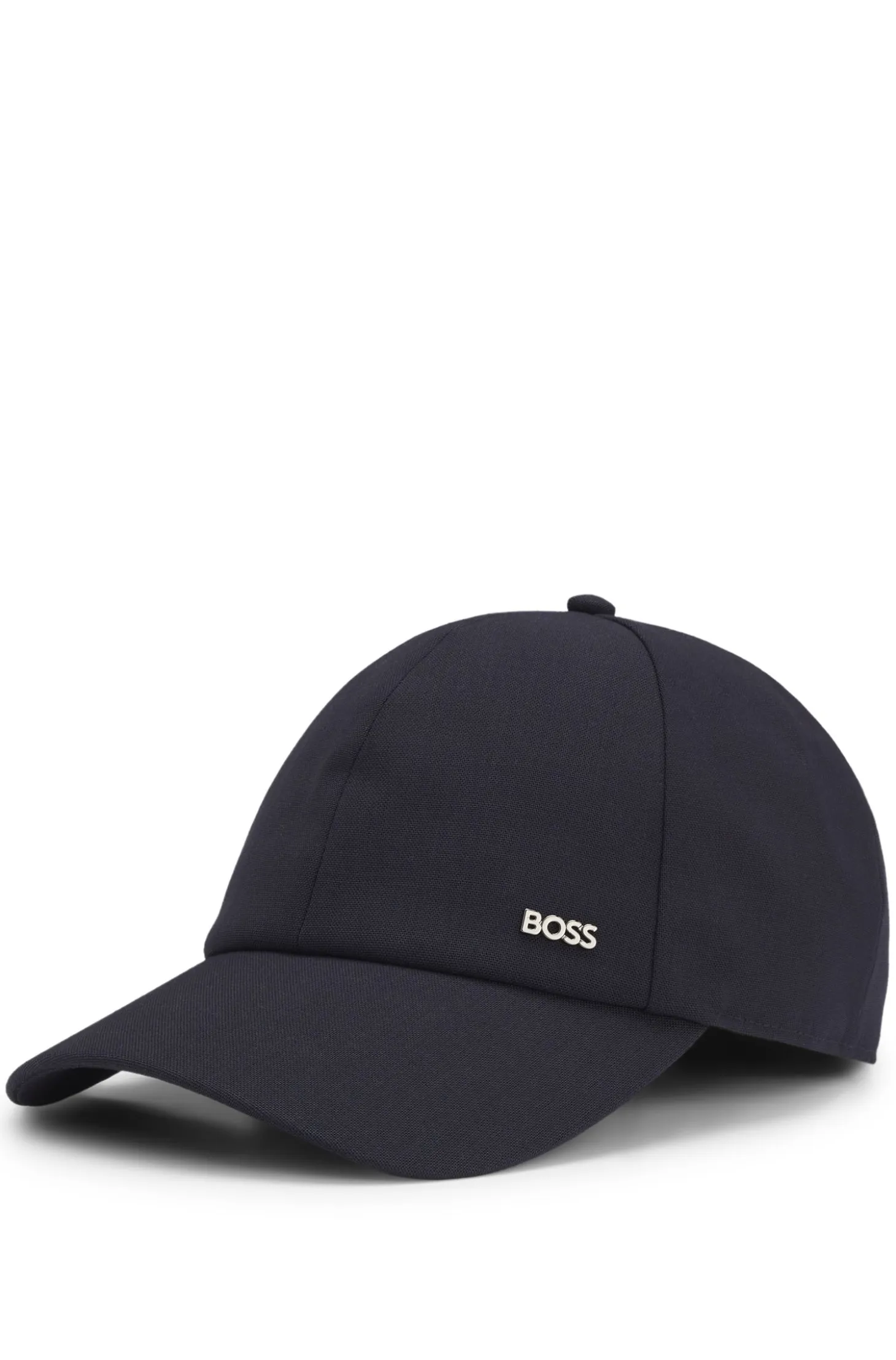 Cap in virgin wool with logo trim
