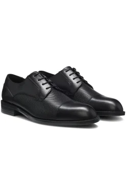 Cap-toe Derby shoes in leather
