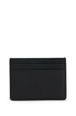 Card holder with foil-embossed logo