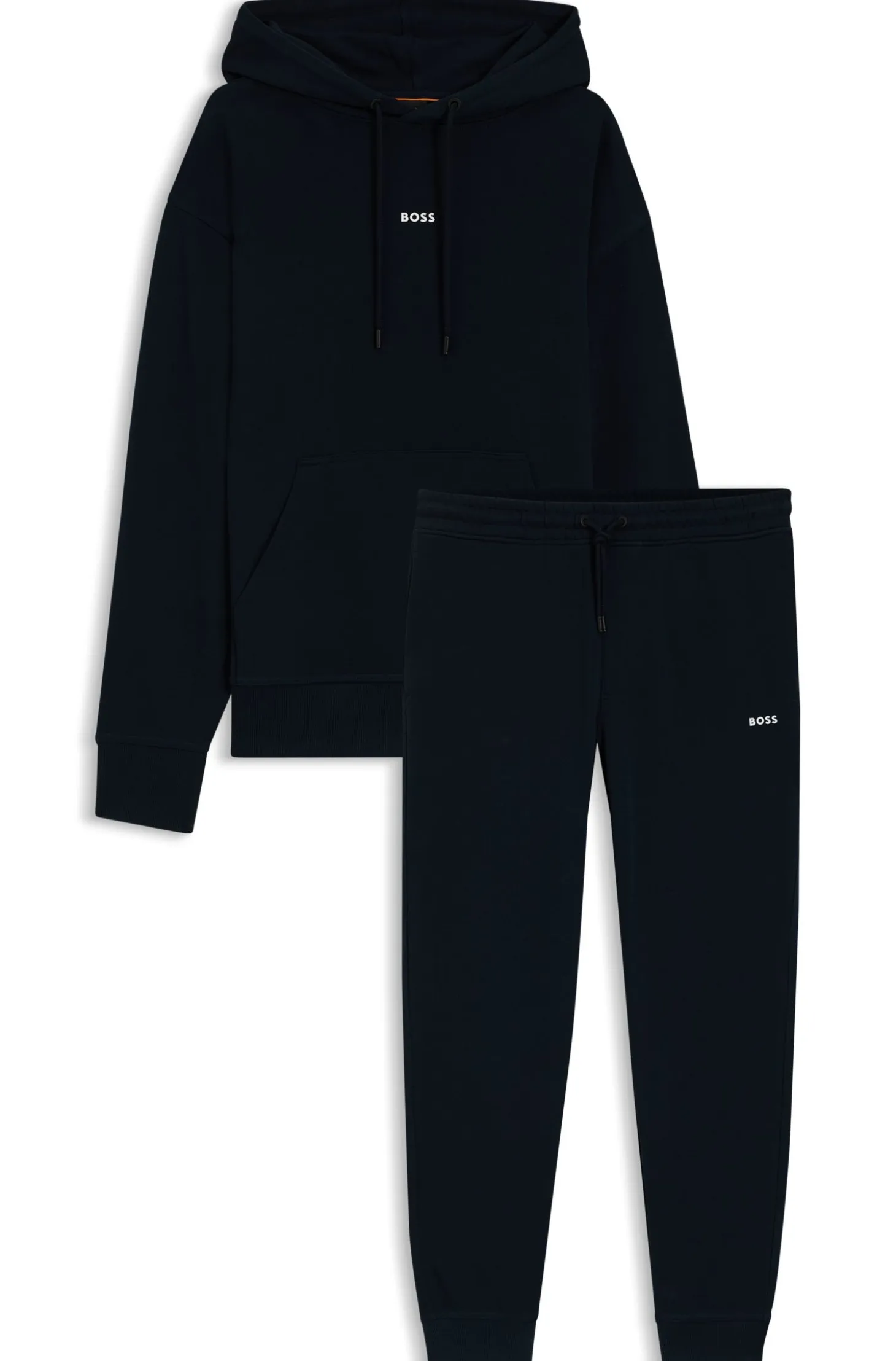 Casual cotton tracksuit set with a minimalist logo