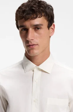 Casual-fit heritage shirt in cotton poplin