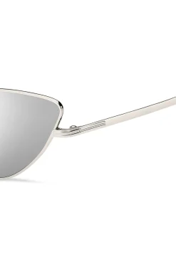 Cat-eye sunglasses in steel with signature details