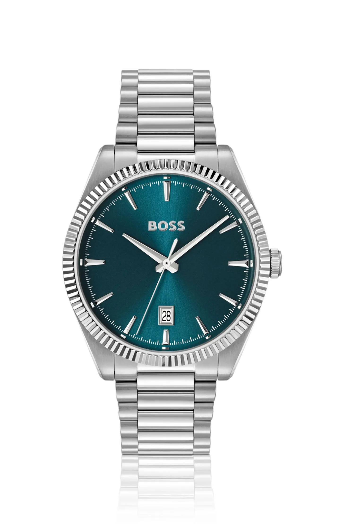 Cheswick blue-dial watch with fluted bezel