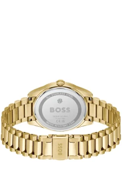 Cheswick gold-tone watch with fluted bezel