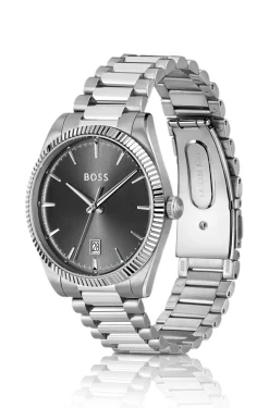 Cheswick stainless-steel watch with fluted bezel