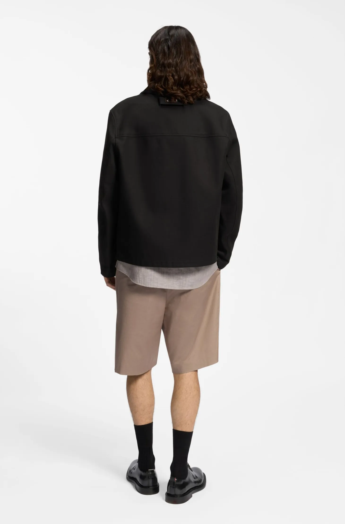 Coach jacket in double-faced cotton