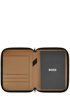Collegiate-style folder with contrast logo detail