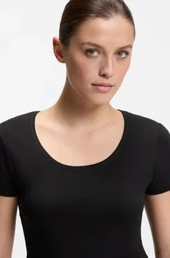 Contrast-logo underwear top in stretch cotton