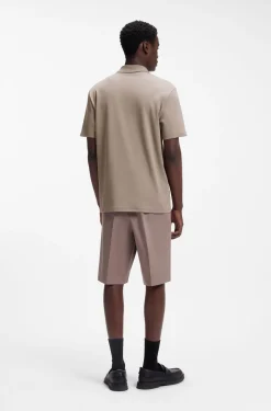 Contrast-tipped cotton polo shirt with logo