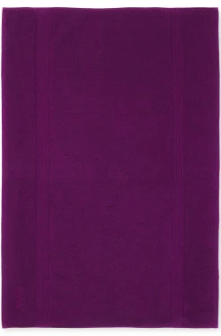 Cotton bath mat with embroidered logo