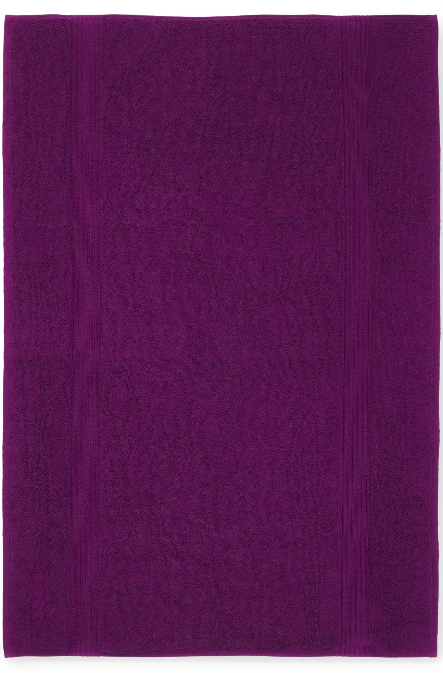 Cotton bath mat with embroidered logo