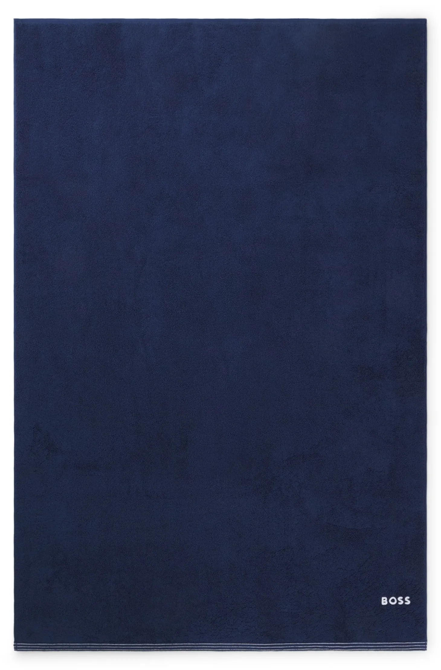 Cotton bath sheet with contrast embroidered logo
