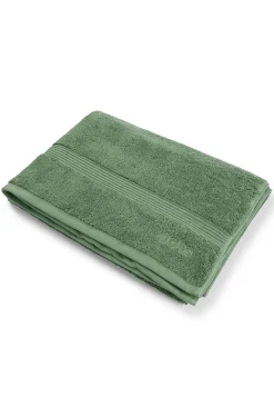 Cotton bath sheet with embroidered logo