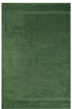 Cotton bath sheet with embroidered logo