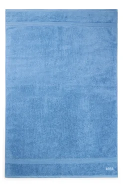 Cotton bath sheet with embroidered logo