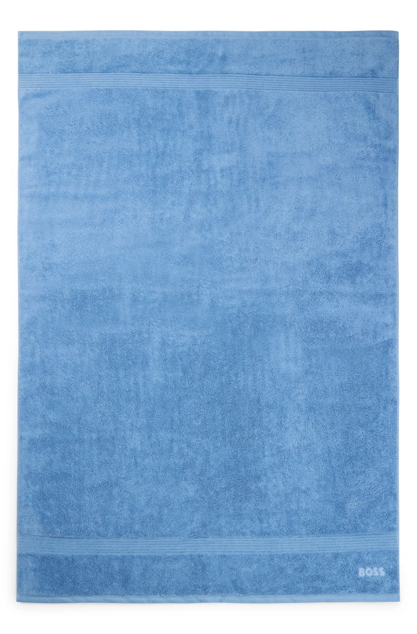 Cotton bath sheet with embroidered logo