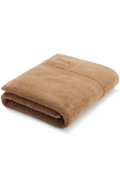 Cotton bath sheet with embroidered logo