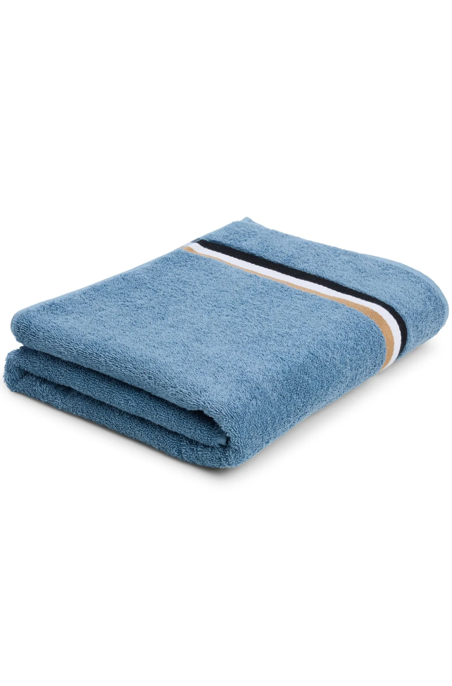 Cotton bath sheet with signature stripe