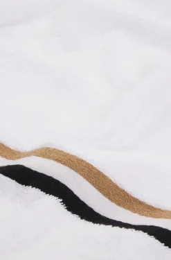 Cotton bath sheet with signature stripe