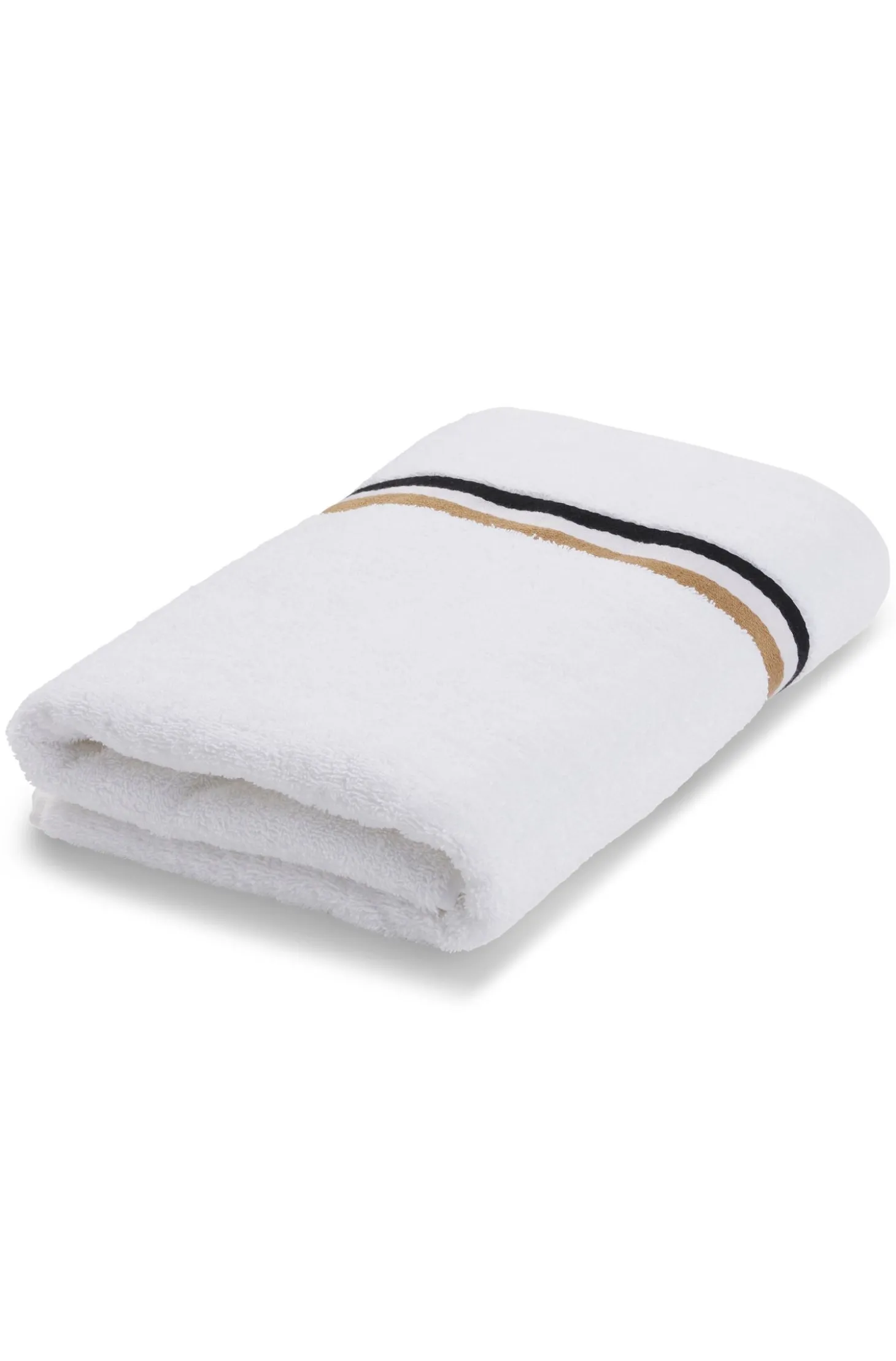 Cotton bath sheet with signature stripe