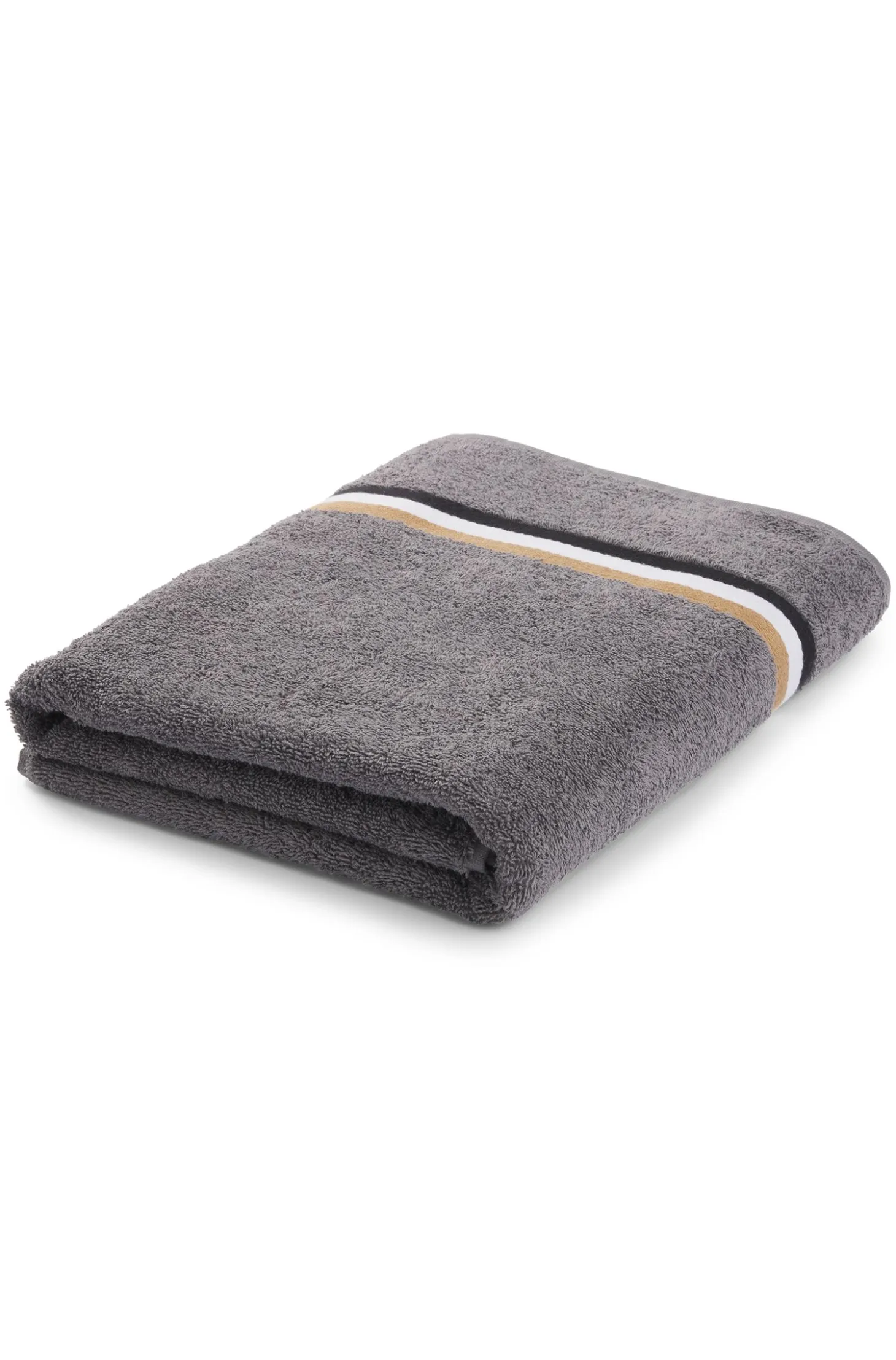 Cotton bath sheet with signature stripe