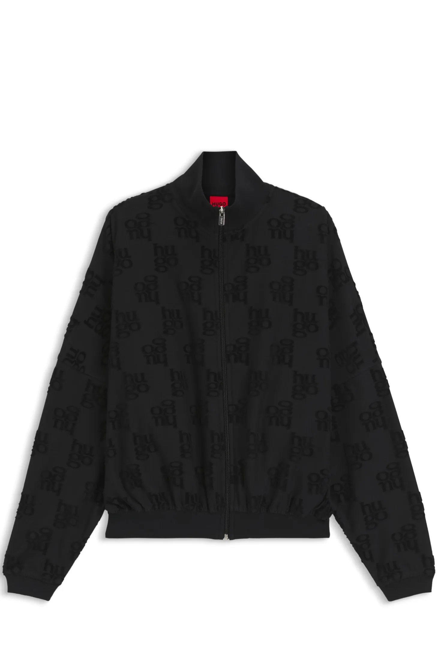 Cotton-blend jacket with all-over logo pattern
