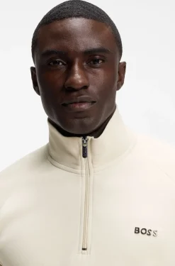 Cotton-blend jacket with metallic logo