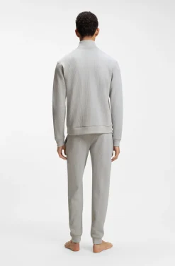 Cotton-blend jacket with waffle structure