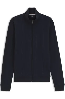 Cotton-blend jacket with waffle structure