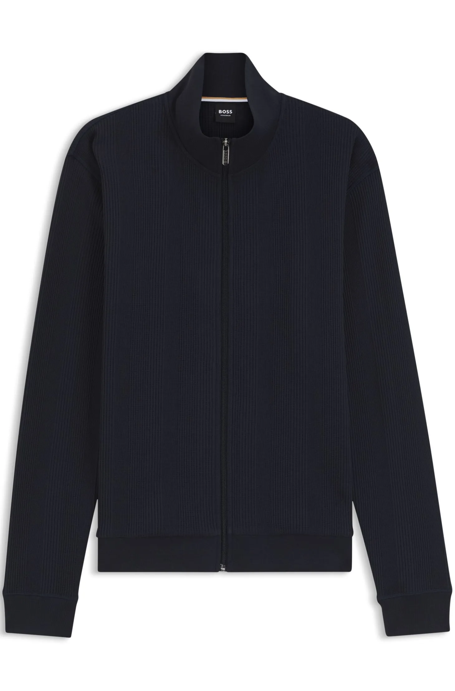 Cotton-blend jacket with waffle structure