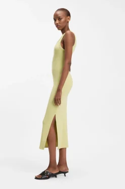 Cotton-blend jersey midi dress with stacked logo