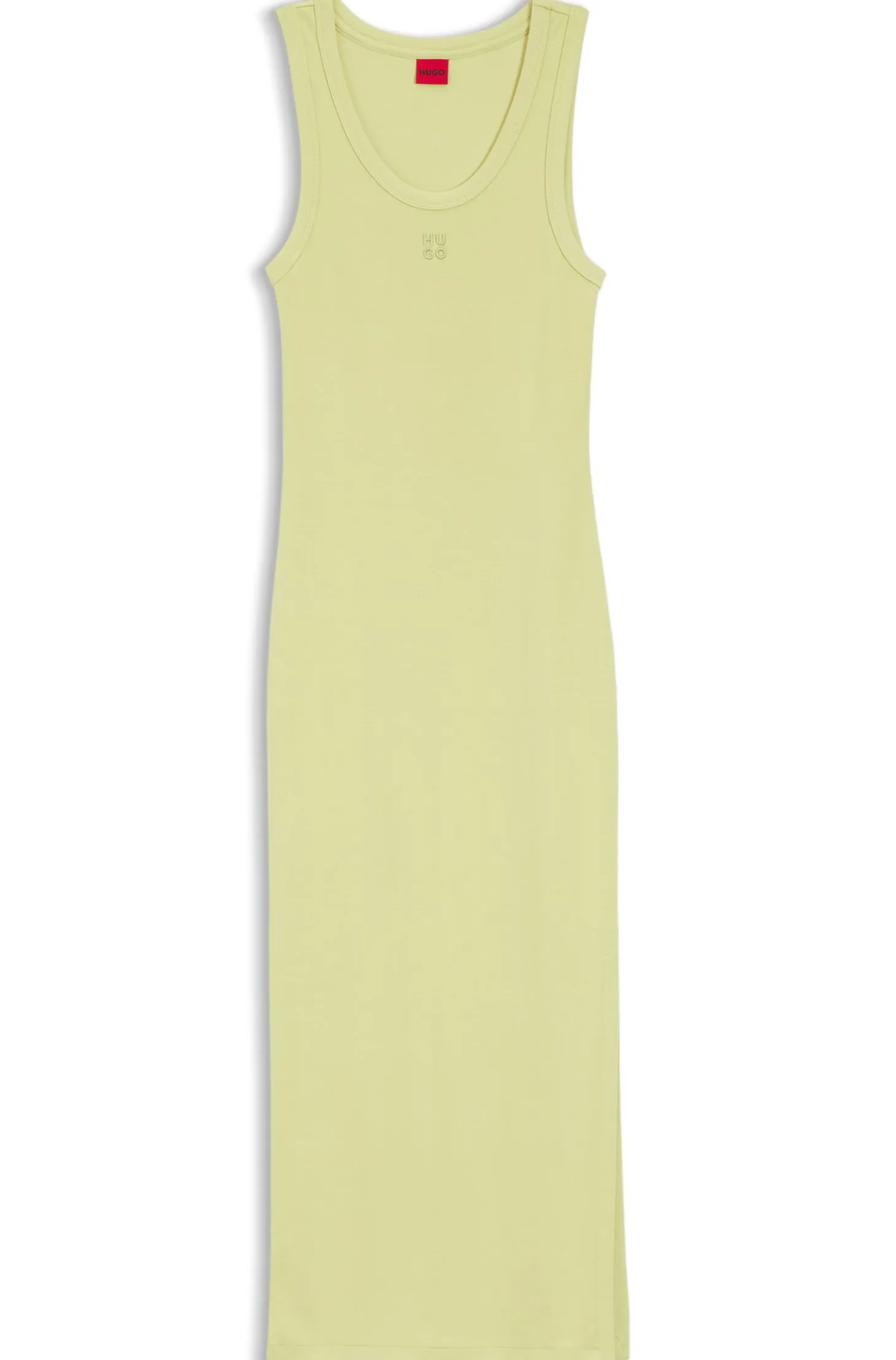 Cotton-blend jersey midi dress with stacked logo