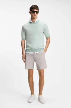 Cotton-blend knit T-shirt