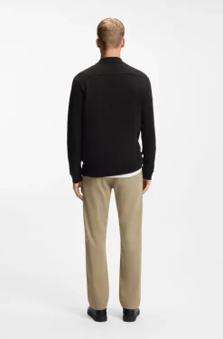 Cotton-blend polo shirt with waffle structure