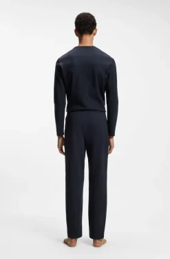 Cotton-blend pyjama bottoms with embroidered logo