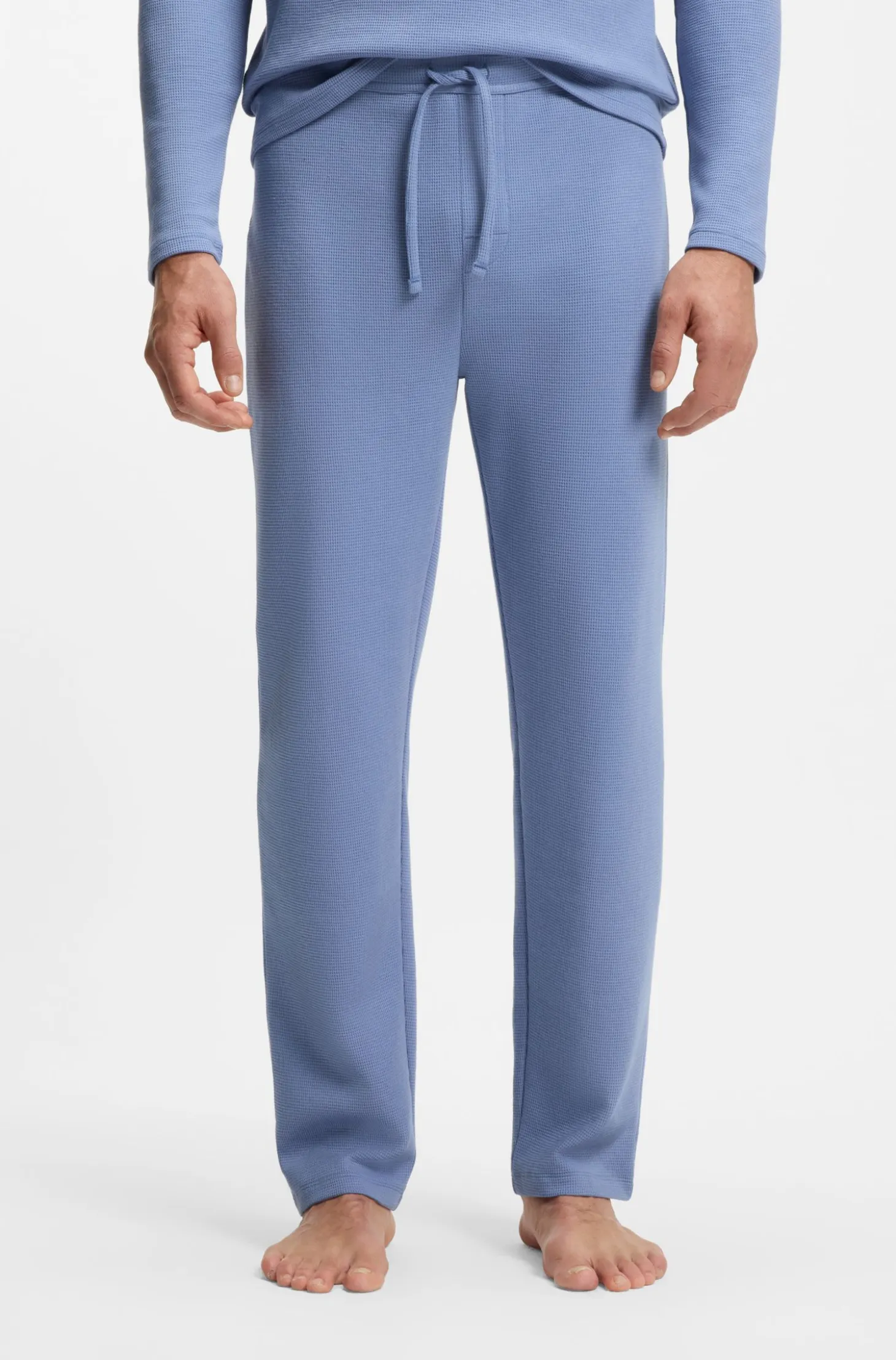 Cotton-blend pyjama bottoms with embroidered logo