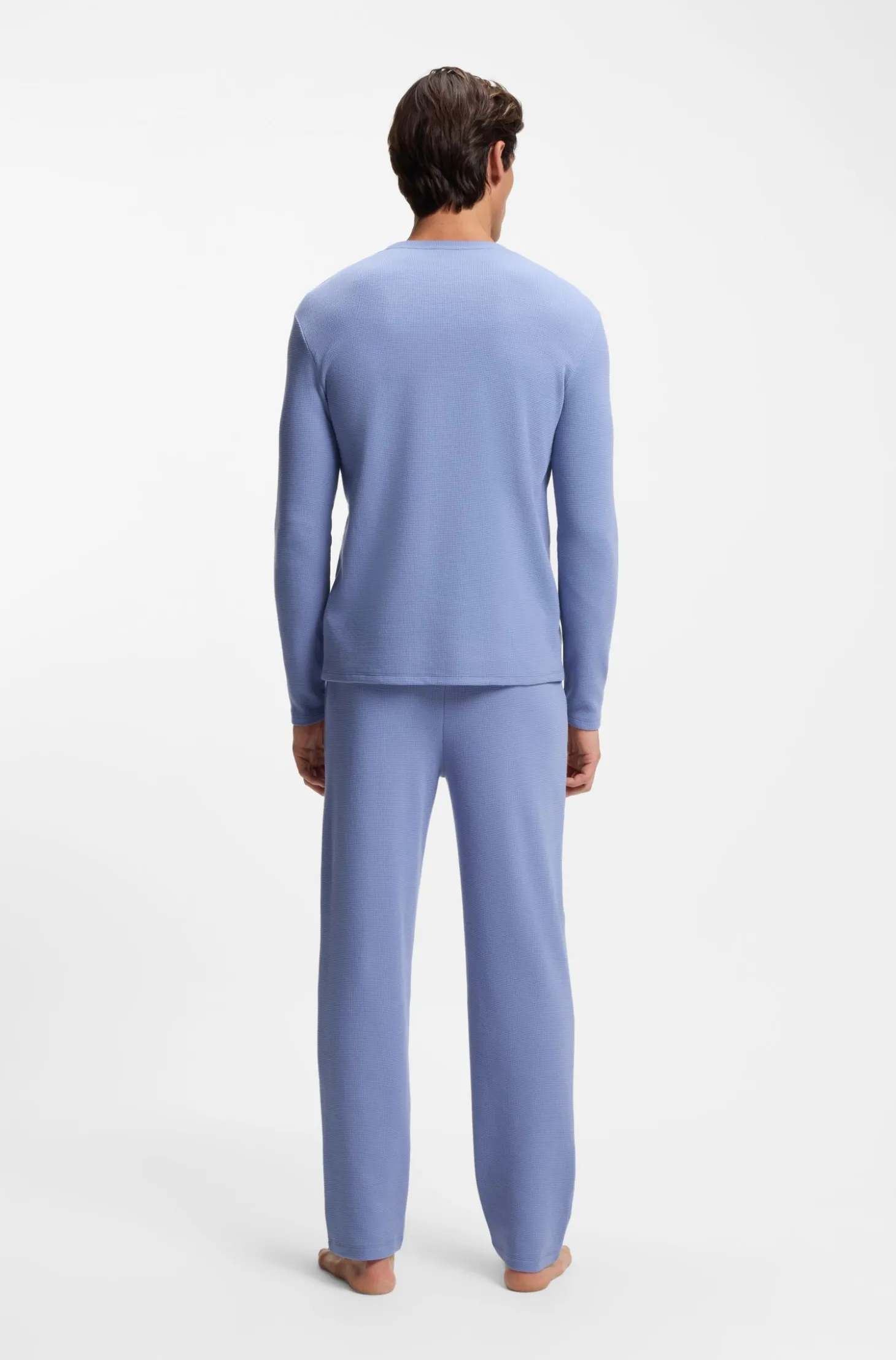 Cotton-blend pyjama bottoms with embroidered logo