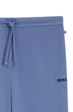 Cotton-blend pyjama bottoms with embroidered logo